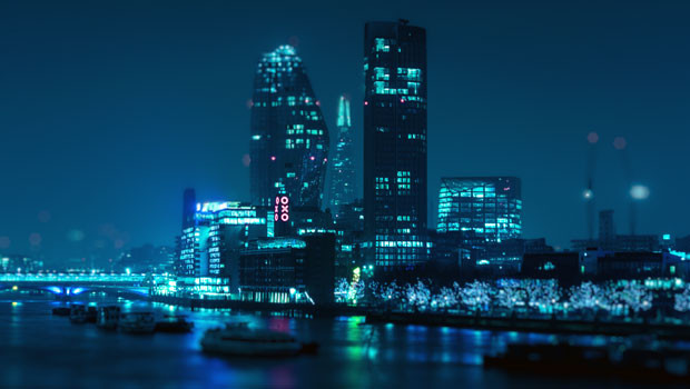 dl city of london river thames square mile office buildings night winter cold dark lights unsplash