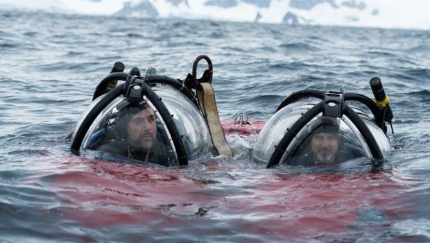 ep actor and antarctic ambassador javier bardem and submarine pilot john hocevar fr