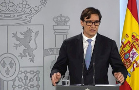 ep el ministro de sanidad salvador illa durante la rueda de prensa del 3 de mayo de 2020