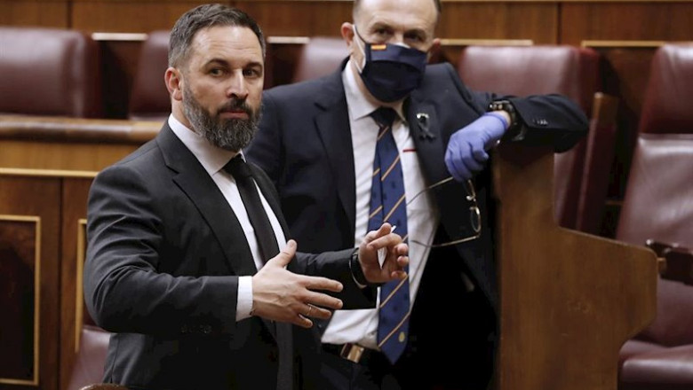 Pool ep el presidente de vox santiago abascal en una imagen en el pleno del congreso