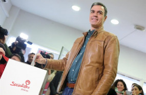 ep el presidente del gobierno en funciones pedro sanchez vota en la consulta a la militancia del