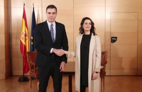 ep el presidente del gobierno en funciones pedro sanchez y la portavoz de ciudadanos en el congreso