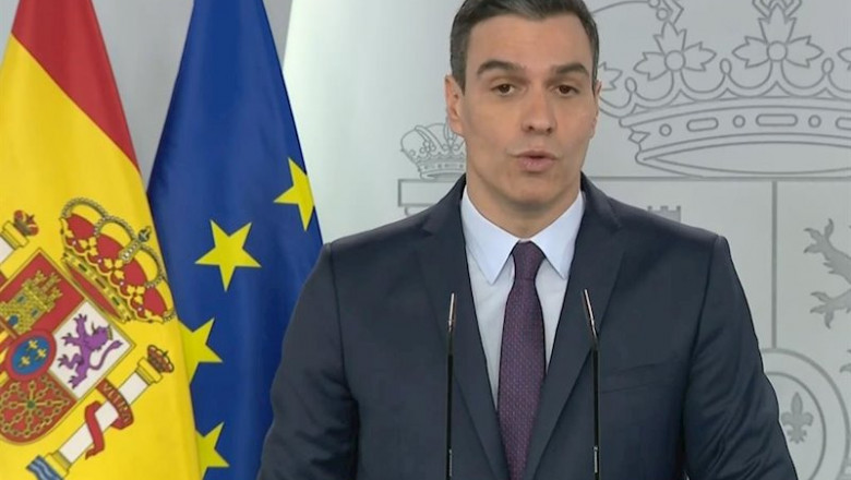 ep el presidente del gobierno pedro sanchez en la rueda de prensa de este sabado