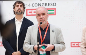ep el secretario general de ccoo unai sordo al asitir al inicio del xiv congreso de ccoo andalucia a