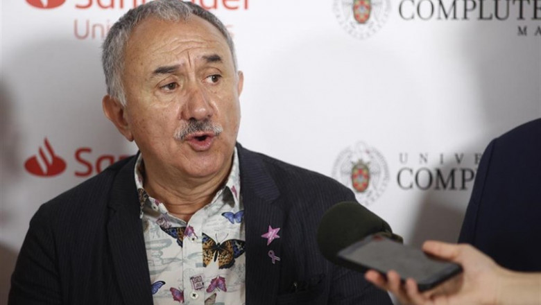 El secretario general de UGT, Pepe Álvarez ofrece declaraciones a los medios de comunicación durante una concentración conjunta dentro de la campaña ‘Ahora Sí Toca’, en la Plaza de Zocodover, en Toledo, Castilla-La Mancha, España, a 11 de marzo de 2021. E | Eduardo Parra - Europa Press - Archivo ep el secretario general de ugt pepe alvarez ofrece declaraciones a los medios de comunicacion