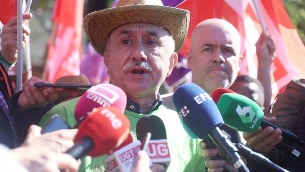 ep el secretario general de ugt pepe alvarez ofrece declaraciones a los medios durante una