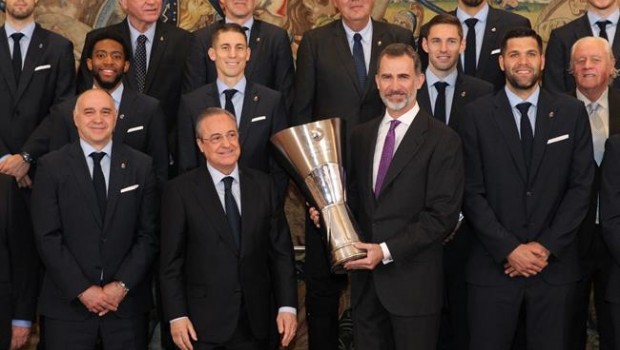 ep felipe vi recibereal madridla euroliga conquistada