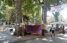 ep la acampada de personas sin hogar llega a cibeles para continuar sus reinvidicaciones contra el