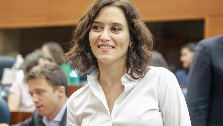 La candidata del PP a la Presidencia, Isabel Díaz Ayuso, en la Asamblea de Madrid durante el debate del segundo pleno de su investidura. | Ricardo Rubio - Europa Press ep la candidatappla presidencia isabel diaz ayuso enasambleamadrid durantedebatesegundo plenosu investidura