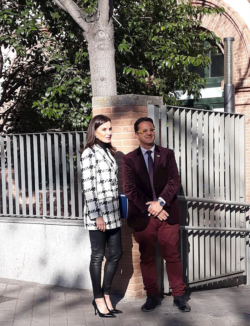 ep la reina letizia y el presidente de feder juan carrion