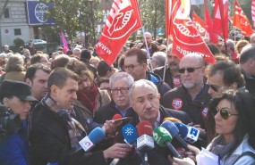ep los secretarios generalesugtccoo pepe alvarez e ignacio fernandez toxo