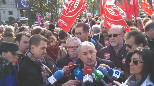 ep los secretarios generalesugtccoo pepe alvarez e ignacio fernandez toxo