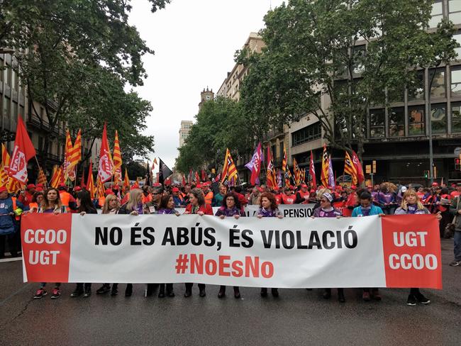 Manifestació de el 1 de Maig d'UGT i CCOO a Barcelona | EUROPA PRESS ep manifestacio de1maig dugt i ccoobarcelona