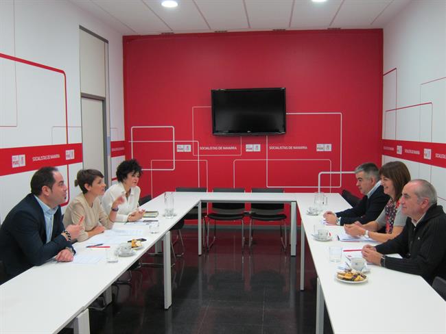 Reunión entre las delegaciones del PSN y el PSE-EE | EUROPA PRESS ep reunionlas delegacionespsnpse-ee