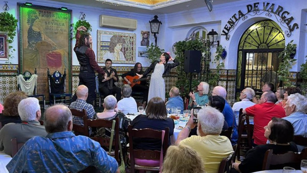 ep una actuacion flamenca en la venta de vargas en san fernando cadiz en una imagen de archivo