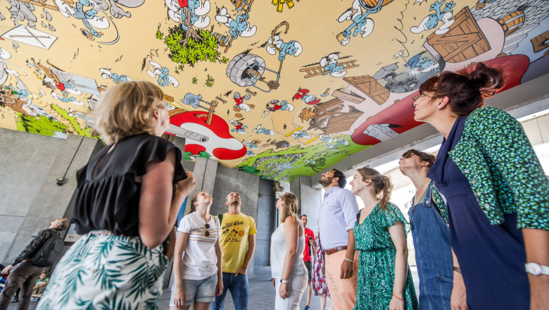 visite guide bd   striprondleiding   comic strip guided tour eda 4992  visitbrussels   eric danhier 