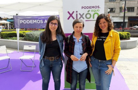 ep alba gonzalez junto a la portavoz de podemos-equo xixon yolanda huergo y la diputada nacional