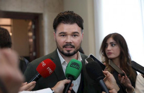 ep el portavoz de erc en el congreso de los diputados gabriel rufian haciendo declaraciones
