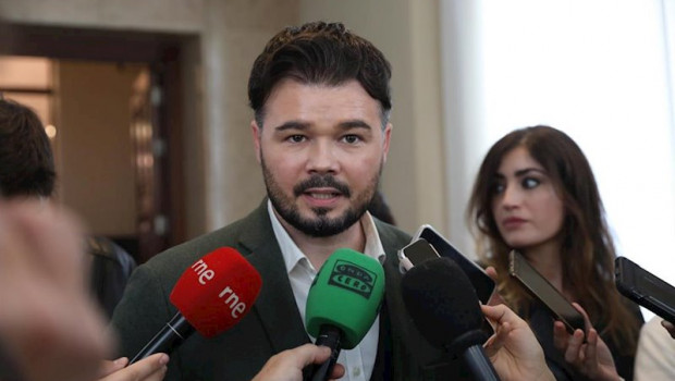 ep el portavoz de erc en el congreso de los diputados gabriel rufian haciendo declaraciones