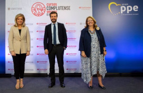 ep el presidente del pp pablo casado y las exministras fatima banez y elvira rodriguez