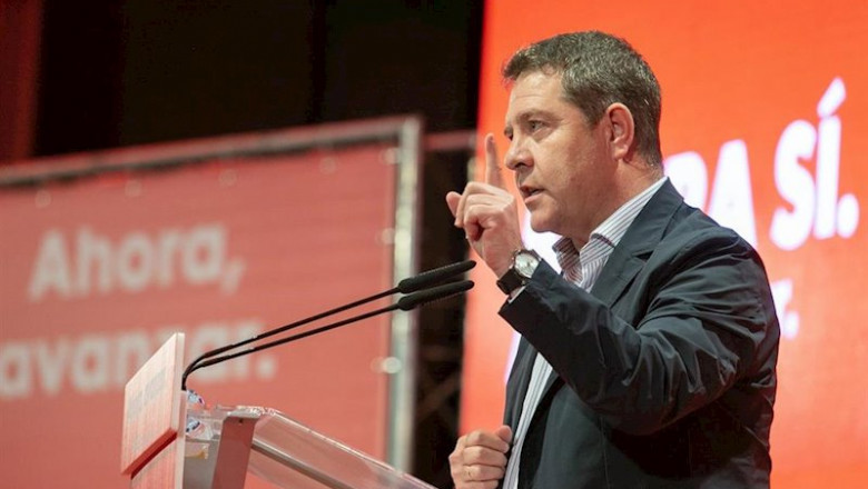 ep el secretario general del psoe de castilla-la mancha emiliano garcia-page en un acto electoral