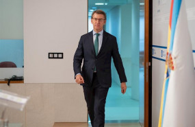 ep feijoo en la sala de prensa del consello de la xunta