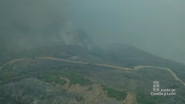 Fuego declarado en Losadilla, término de Encinedo (León), en La Cabrera | JCYL ep fuego declaradolosadilla terminoencinedo leon encabrera