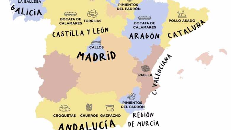 Infografía de España con las recetas tradicionales más pedidas a domicilio | GLOVO ep infografia de espana con las recetas tradicionales mas pedidas a domicilio