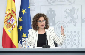 ep la ministra portavoz y de hacienda maria jesus montero comparece en la rueda de prensa posterior