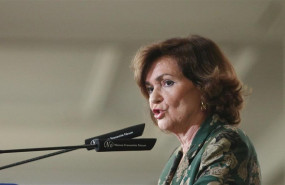 ep la vicepresidenta del gobierno en funciones carmen calvo durante su intervencion en el desayuno