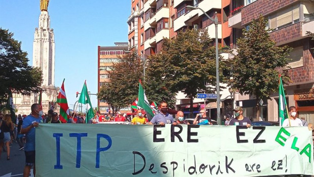ep manifestacion de trabajadores de itp por bilbao