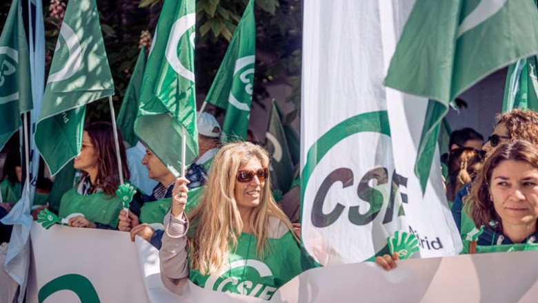 ep manifestantes durante una concentracion convocada por csif en una imagen de archivo ep manifestantes durante una concentracion convocada por csif en una imagen de archivo