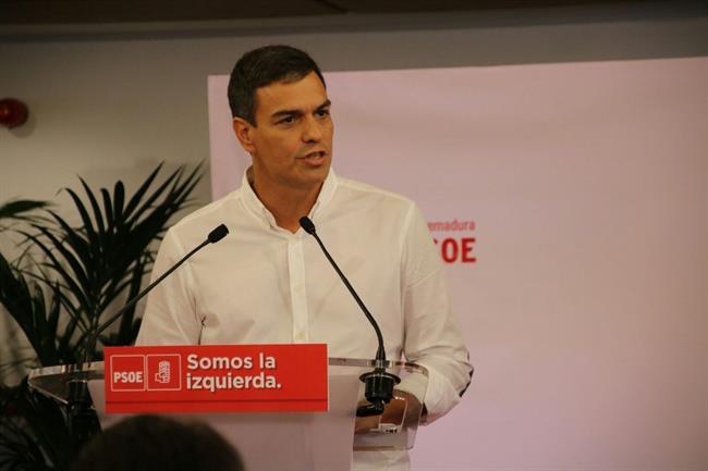 Pedro Sánchez, secretario general del PSOE, en Badajoz. | PSOE ep pedro sanchezbadajoz
