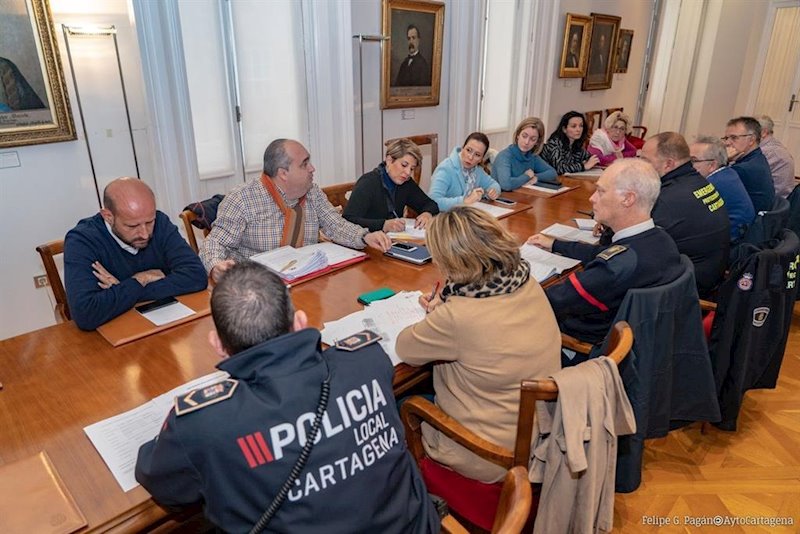 ep reunion gabinete de crisis del ayuntamiento de cartagena en episodio dana diciembre 2019