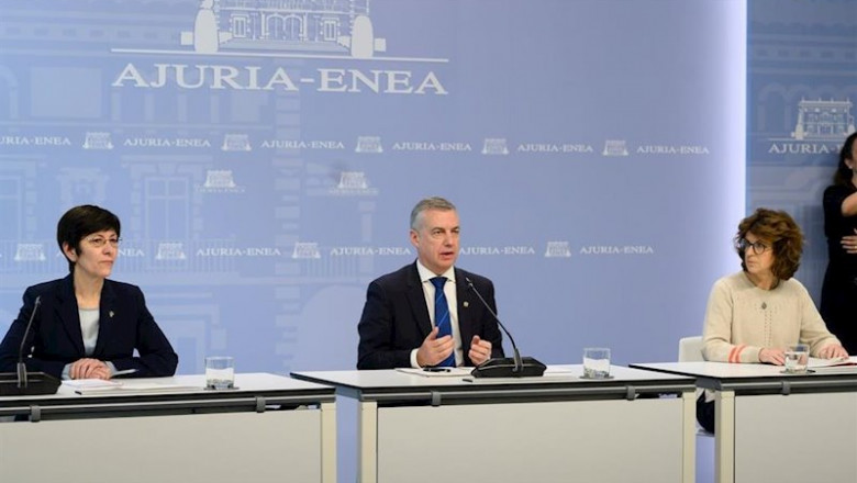 ep rueda de prensa del lehendakari inigo urkullu y las consejeras de seguridad estefania beltran de