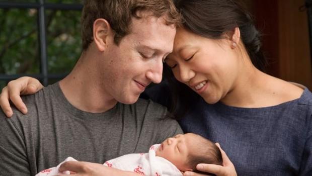 Mark Zuckerberg with wife Priscilla and daughter Max Facebook