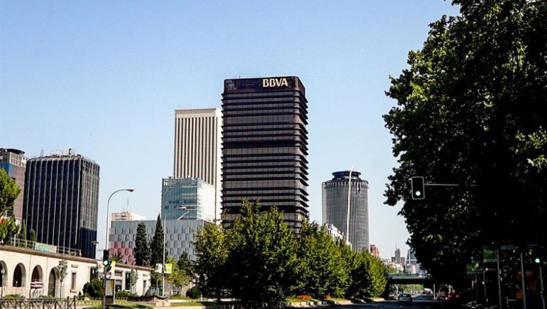 ep archivo   fachada de la torre del banco de bilbao a 31 de julio de 2022 en madrid espana en el