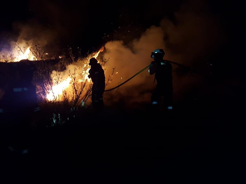 ep efectivos de la ume participan en las labores de extincion del incendio de gran canaria