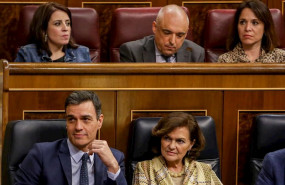 ep el presidente del gobierno pedro sanchez y la vicepresidenta carmen calvo durante una sesion del