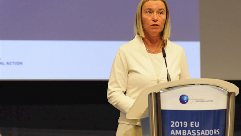 Federica Mogherini, Alta Representante para la Política Exterior y la Seguridad Común de la Unión Europea, en una comparecencia en Bruselas | Nicolas Landemard/Le Pictorium A / DPA - Archivo ep federica mogherini alta representante para la politica exterior y la seguridad comun de la union