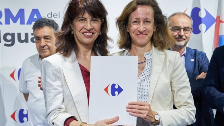 ep la ministra de igualdad ana redondo y la directora general delegada de carrefour en espana eloide ep la ministra de igualdad ana redondo y la directora general delegada de carrefour en espana eloide