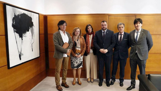 ep rosa menendez segunda por la izquierda durante la recepcion del presidente asturiano adrian