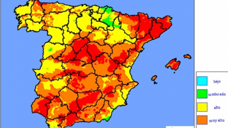 Tres cuartas partes de España estarán este martes, 6 de agosto, en riesgo elevado de incendios, según la predicción de la Agencia Estatal de Meteorología (AEMET) | AEMET ep tres cuartas partesespana estaranmartes 6agosto en riesgo elevadoincendios segunprediccionla agencia estatalmeteorologia aemet