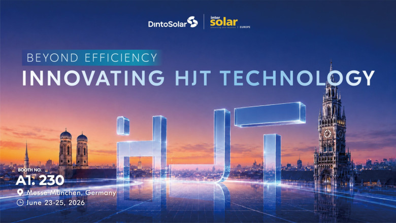 Dinto Solar Showcases Next-Generation 1/3-Cut and Vertical HJT Modules at Intersolar Europe 2026 intersolar dinto kv 20260526144505