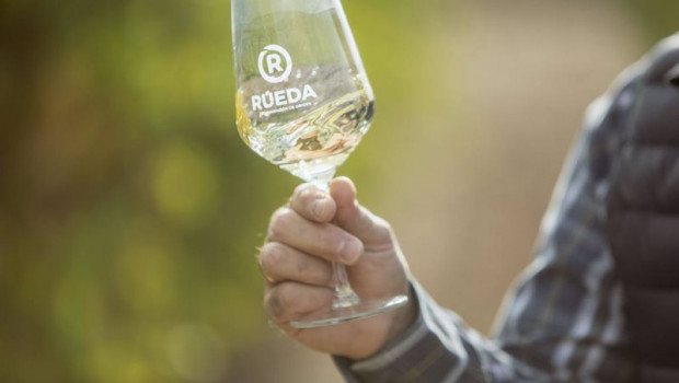 ep archivo   imagen de una copa con vino de la denominacion de origen rueda