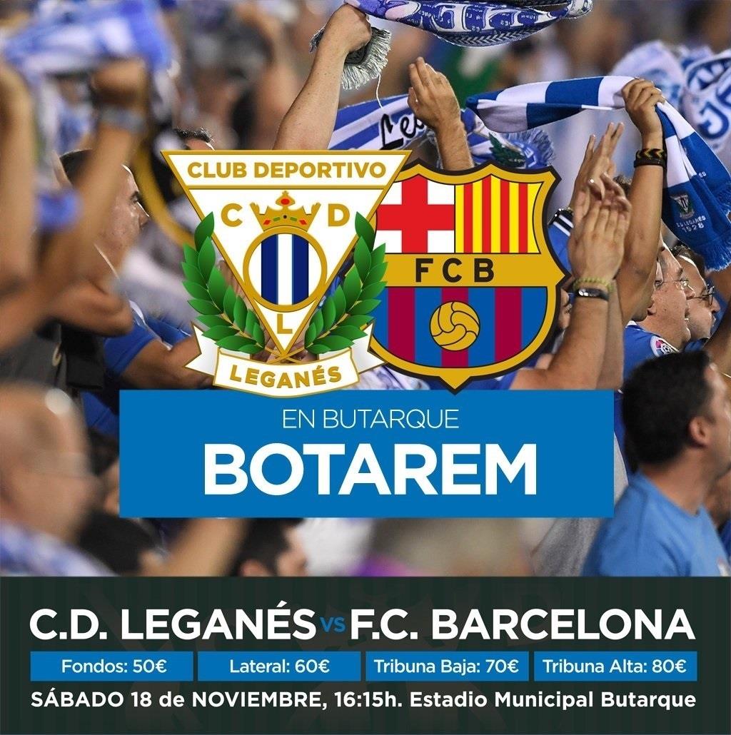 Cartel del Leganés para promocionar la visita del FC Barcelona | CD LEGANÉS ep cartelleganespromocionarvisitafc barcelona