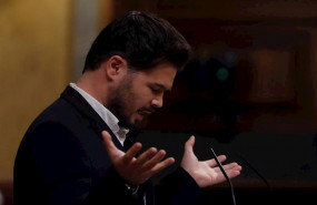 ep el portavoz de erc gabriel rufian durante su intervencion en el pleno del congreso este miercoles