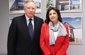 ep el presidente de aliberico clemente gonzalez soler y la ex consejera delegada rosa garcia posan