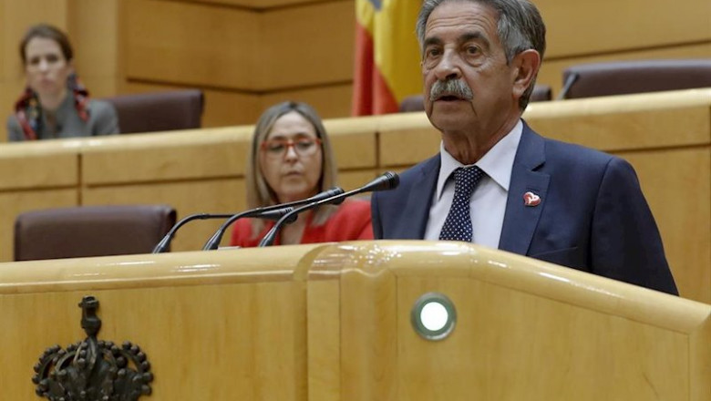 ep el presidente de cantabria miguel angel revilla durante su intervencion en la sesion de la