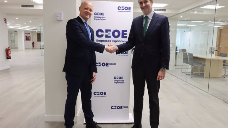ep el presidente de felac rafael olmos y el director de empresas y organizaciones de ceoe javier ep el presidente de felac rafael olmos y el director de empresas y organizaciones de ceoe javier